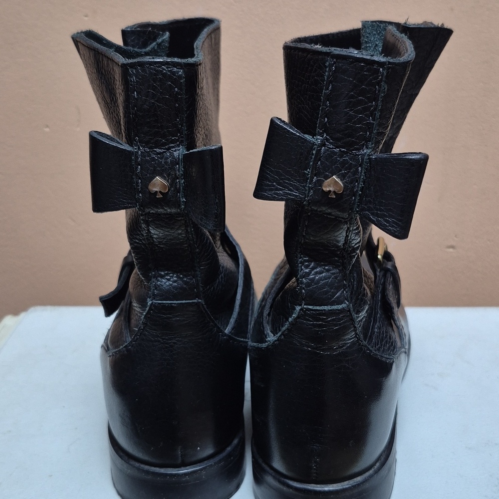 KATE SPADE- LEATHER ANKLE BOOTIES - Picture 4 of 9